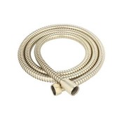 Badkraan Set Geborsteld Goud 15cm Hartafstand Thermostatisch Opbouw Rond Goud 2 Greeps Onderuitloop met Handdouche Set