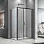 Douchecabine Donna 120x100x200cm Mat Zwart Rechthoek Schuifdeur Helder Glas AntikalkProfiel 6mm Veiligheidsglas Easy Clean