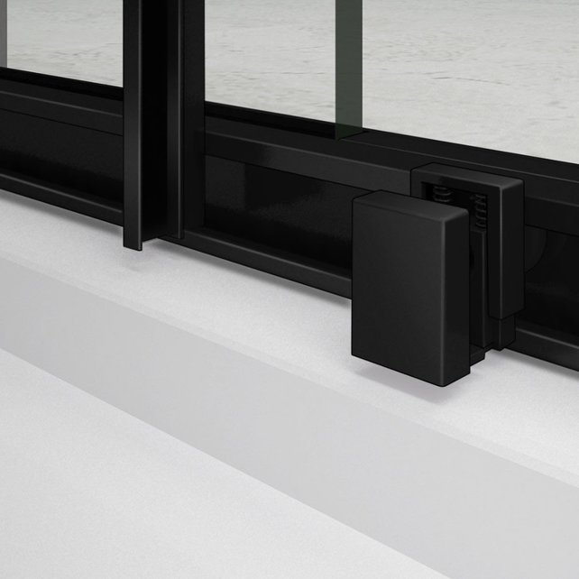 Douchecabine Donna 120x100x200cm Mat Zwart Rechthoek Schuifdeur Helder Glas  AntikalkProfiel 6mm Veiligheidsglas Easy Clean