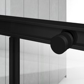 Douchecabine Donna 120x100x200cm Mat Zwart Rechthoek Schuifdeur Helder Glas  AntikalkProfiel 6mm Veiligheidsglas Easy Clean