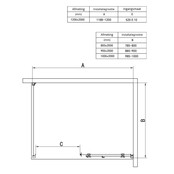 Douchecabine Donna 120x100x200cm Mat Zwart Rechthoek Schuifdeur Helder Glas  AntikalkProfiel 6mm Veiligheidsglas Easy Clean