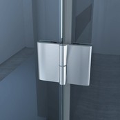 Douchecabine Kwartrond Draaideur 90x90x200cm Antikalk Helder Glas Chroom Profiel 8mm Veiligheidsglas Easy Clean