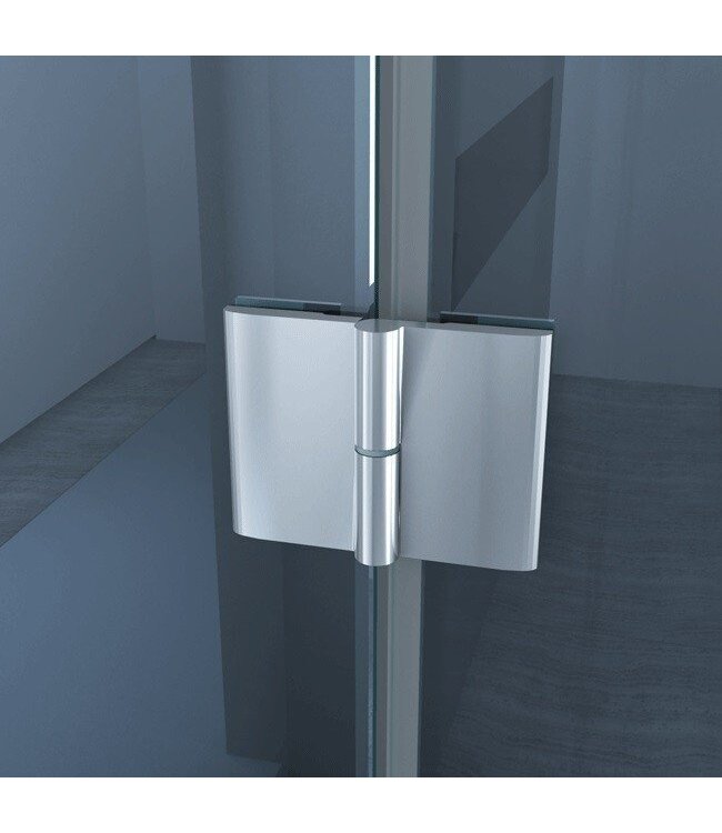 Douchecabine Kwartrond Draaideur 90x90x200cm Antikalk Helder Glas Chroom Profiel 8mm Veiligheidsglas Easy Clean