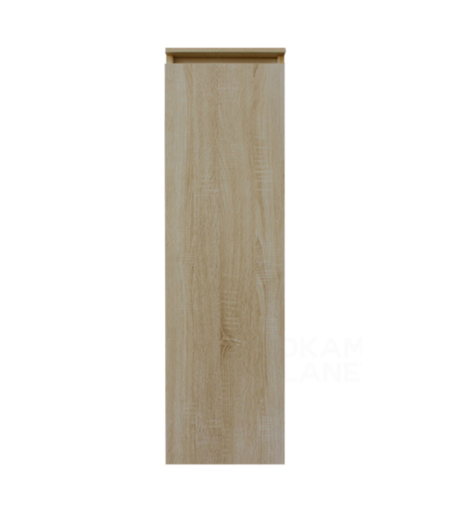 Badkamermeubel Trend Zara 80x47x52cm Licht Eiken SaniPro 2 Lades Greeploos met greeplist aliminium Softclose Wastafel 1 Kraangaten Keramiek