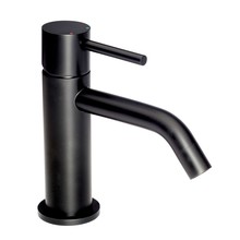 Wastafelkraan Laag Donna Mat Zwart Mengkraan SaniPro Lux Rond 1 Greeps Opbouw