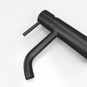 Wastafelkraan Laag Donna Mat Zwart Mengkraan SaniPro Lux Rond 1 Greeps Opbouw