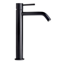 Wastafelkraan hoog Donna Mat Zwart Mengkraan SaniPro Lux Rond 1 Greeps Opbouw