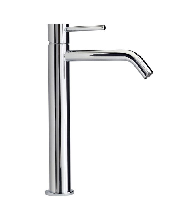 Wastafelkraan hoog Donna Mat Zwart Mengkraan SaniPro Lux Rond 1 Greeps Opbouw