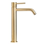 Wastafelkraan hoog Donna Mat Zwart Mengkraan SaniPro Lux Rond 1 Greeps Opbouw