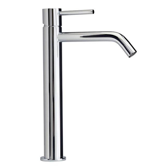 Wastafelkraan Nomi Opbouw Mengkraan Hoog Rond Geborsteld Goud 1 Greeps