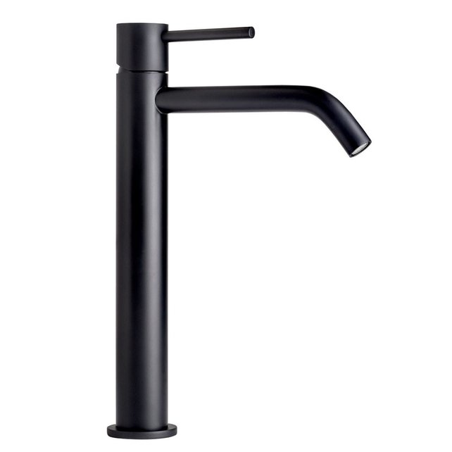 Wastafelkraan Nomi Opbouw Mengkraan Hoog Rond Geborsteld Goud 1 Greeps