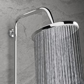 Doucheset Nomi Opbouw Rond Glans Chroom 25cm Thermostaatkraan Glijstang Regendouche Handdouche Doucheset Nomi Opbouw Rond Glans Chroom 25cm Thermostaatkraan Glijstang Regendouche Handdouche