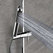 Doucheset Nomi Opbouw Rond Glans Chroom 25cm Thermostaatkraan Glijstang Regendouche Handdouche Doucheset Nomi Opbouw Rond Glans Chroom 25cm Thermostaatkraan Glijstang Regendouche Handdouche