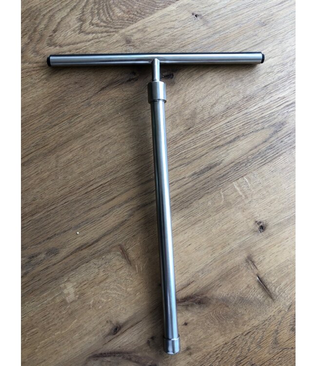 CREAVIT Aloni RVS Douchewisser rond Vloerwisser met muurbevestiging verlengbaar Chroom max 60cm