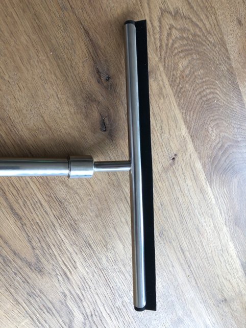 Aloni RVS Douchewisser rond Vloerwisser met muurbevestiging verlengbaar Chroom max 60cm