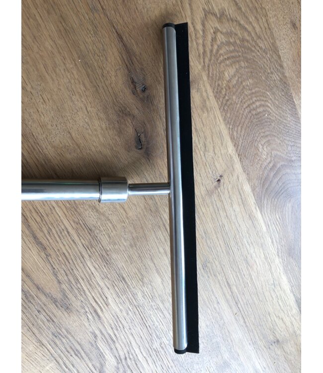 Aloni RVS Douchewisser rond Vloerwisser met muurbevestiging verlengbaar Chroom max 60cm