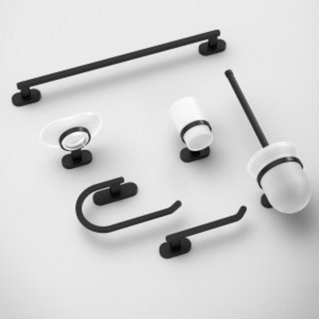 Luxe Toilet accessoires Set Quera Mat Zwart Luxe Borstel Set Toiletrolhouder Handdoekhaak en Dubbele Reserverolhouder Luxe Toilet accessoires Set Quera Mat Zwart Luxe Borstel Set Toiletrolhouder Handdoekhaak en Dubbele Reserverolhouder
