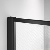Douchecabine Collins Mat Zwart Vierkant 120x90cm Draaideur Antikalk Helderglas 8mm Veiligheidsglas Easy Clean