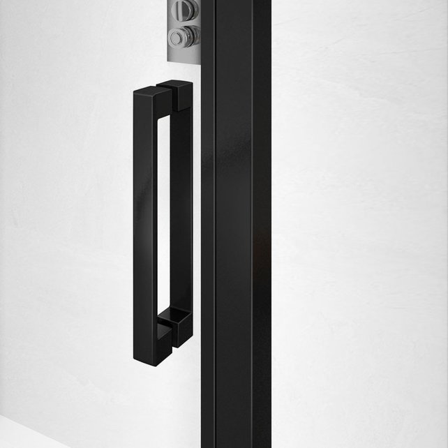 Douchecabine Collins Mat Zwart Vierkant 120x90cm Draaideur Antikalk Helderglas 8mm Veiligheidsglas Easy Clean