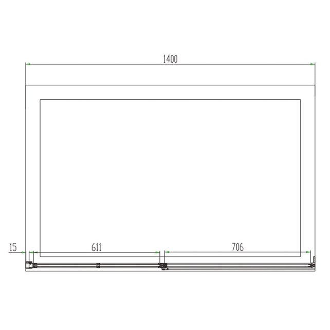 Douchecabine Collins Mat Zwart Vierkant 120x90cm Draaideur Antikalk Helderglas 8mm Veiligheidsglas Easy Clean