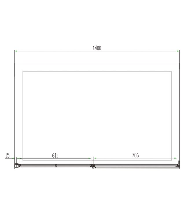 Douchecabine Collins Mat Zwart Vierkant 120x90cm Draaideur Antikalk Helderglas 8mm Veiligheidsglas Easy Clean
