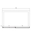 Douchecabine Collins Mat Zwart Vierkant 120x90cm Draaideur Antikalk Helderglas 8mm Veiligheidsglas Easy Clean