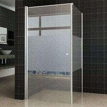 SaniPro Sofies Douchecabine Rechthoek Draaideur Linksdraaiend 70x90x200cm Antikalk Helder/Mat Glas Chroom Profiel 8mm Veiligheidsglas Easy Clean