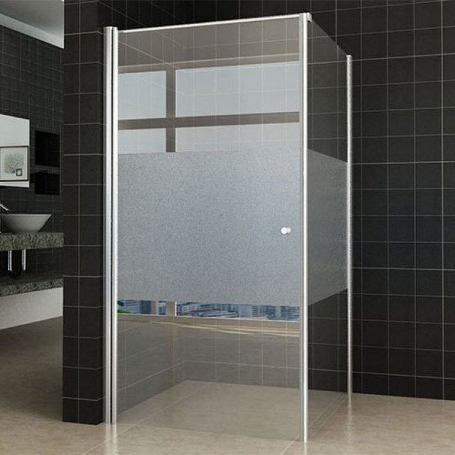 SaniPro Sofies Douchecabine Rechthoek Draaideur Linksdraaiend 70x90x200cm Antikalk Helder/Mat Glas Chroom Profiel 8mm Veiligheidsglas Easy Clean