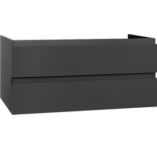 Wastafelonderkast Sally Walnoot 120cm 118x45,5x50cm 2x Softclose lades MDF Voorgemonteerd