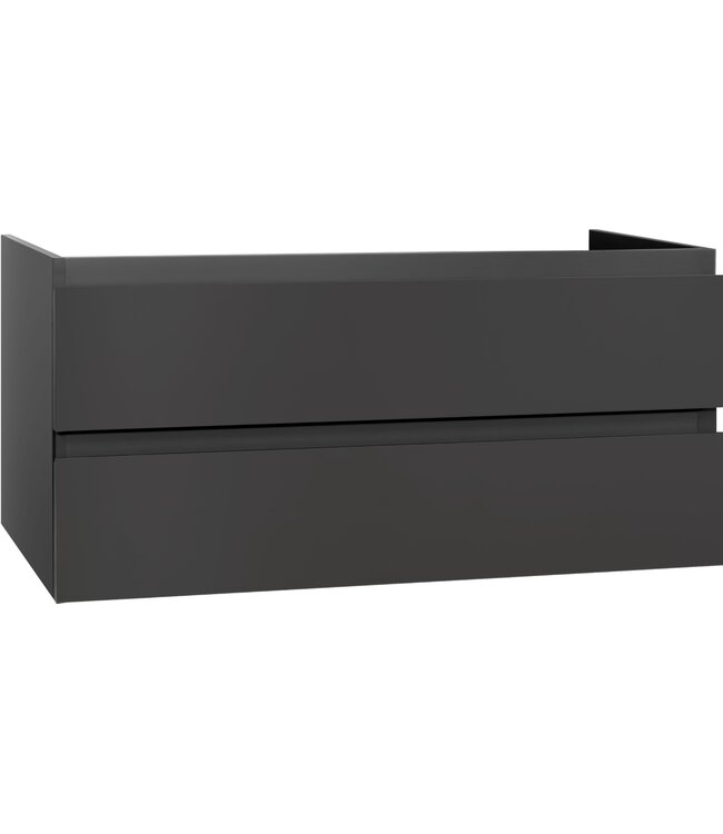Wastafelonderkast Sally Walnoot 120cm 118x45,5x50cm 2x Softclose lades MDF Voorgemonteerd