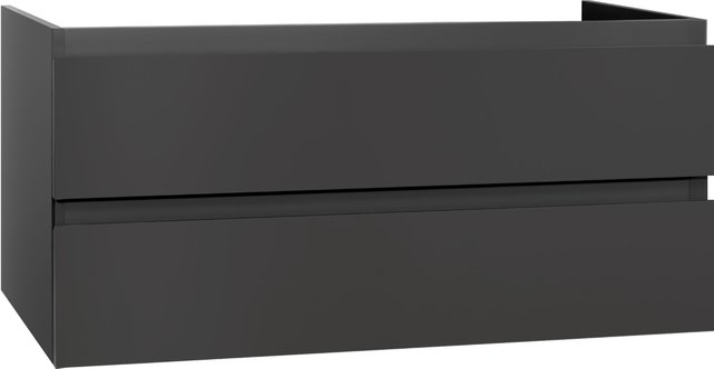 Wastafelonderkast Sally Walnoot 120cm 118x45,5x50cm 2x Softclose lades MDF Voorgemonteerd