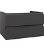 Creavit Sally Badkamermeubel Mat Grijs 80cm met keramische wastafel 2 lades Softclose