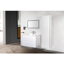 Creavit Sally Badkamermeubel 80cm Mat Wit met keramisch wastafel overloop 2 lades Softclose