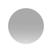 Badkamerspiegel Lara Rond 60x60cm incl Spiegelverwarming SaniPro Anti Condens Geintegreerde LED Verlichting achter Touch Schakelaar