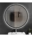 Badkamerspiegel Lara Rond Zwart 80x80cm Geintegreerde LED Verlichting Touch Schakelaar