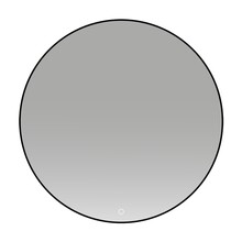 Badkamerspiegel Lara Rond Zwart 60x60cm Geintegreerde LED Verlichting Touch Schakelaar