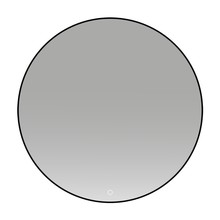 Badkamerspiegel Lara Rond Zwart 60x60cm Geintegreerde LED Verlichting Touch Schakelaar