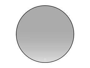 Badkamerspiegel Lara Rond Zwart 60x60cm Geintegreerde LED Verlichting Touch Schakelaar