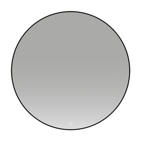 Badkamerspiegel Lara Rond Zwart 60x60cm Geintegreerde LED Verlichting Touch Schakelaar
