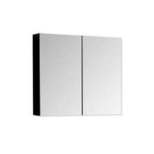 Spiegelkast Zwart Mat 100x70x16cm SaniPro Black Diamond MDF twee deuren