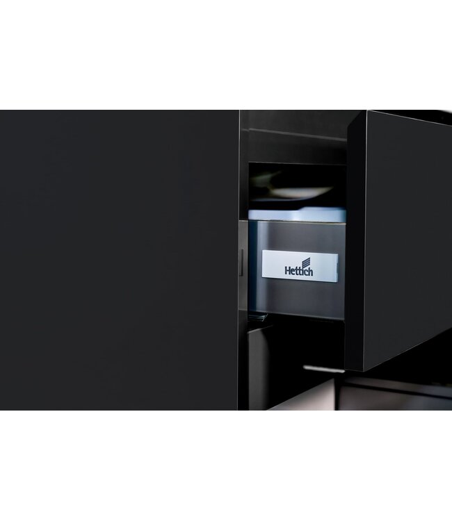 CREAVIT Wastafelonderkast Sally Mat Zwart 80cm 76x45,5x50cm 2x Softclose lades MDF Voorgemonteerd