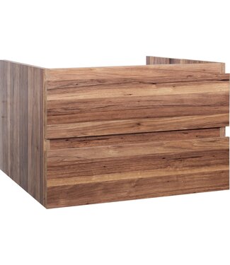 CREAVIT Wastafelonderkast Sally Garda Walnoot 100cm 96x45,5x50cm 2x Softclose lades MDF Voorgemonteerd