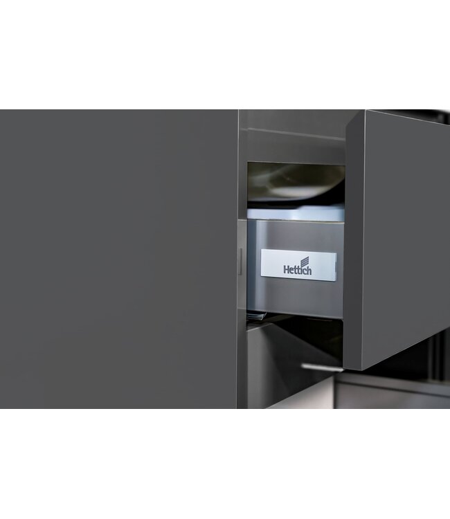 Wastafelonderkast Sally Hoogglans Grijs 80cm 76x45,5x50cm 2x Softclose lades MDF Voorgemonteerd