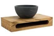 SaniPro Merba Mini Toilet Fonteinset met Handdoekhouder Zwart Mat Mengkraan, Sifon en Push-UP Waskom Natuursteen SaniPro Merba Mini Toilet Fonteinset met Handdoekhouder Zwart Mat Mengkraan, Sifon en Push-UP Waskom Natuursteen