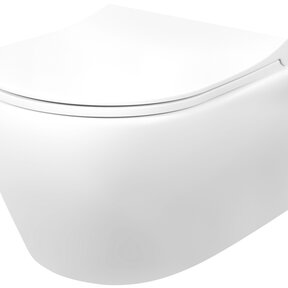 Randloos Hangtoilet Aloni Creavit met Softclose toiletbril flatline 52x36x40cm