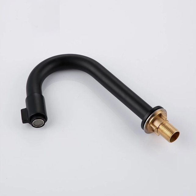 Fonteinkraan Donna Mat Zwart Roterend bediening fonteinkraan met draaiknop koud messing 19cm