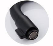 Fonteinkraan Donna Mat Zwart Roterend bediening fonteinkraan met draaiknop koud messing 19cm