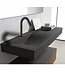 Fonteinkraan Donna Mat Zwart Roterend bediening fonteinkraan met draaiknop koud messing 19cm