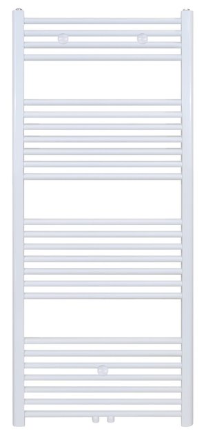 Handdoekradiator Wit 140x50cm 726 Watt Middenaansluiting Belrad Designradiator