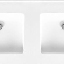 Creavit Wastafel Solid Surface 154x45x10cm zonder kraangat zonder overloop